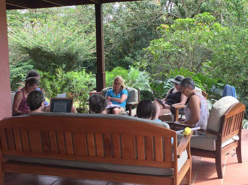 photo of participants writing in costa rica