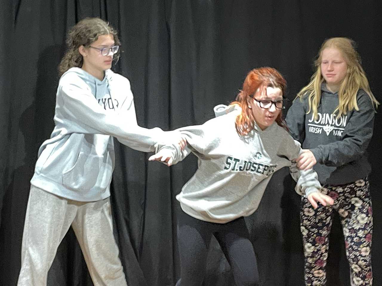 Acting Class for Teens working on a play